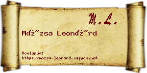 Mózsa Leonárd névjegykártya